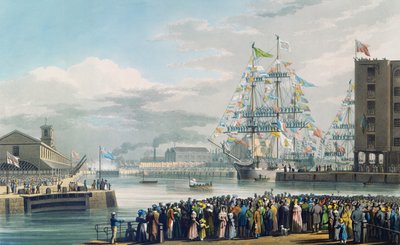 De Opening van St. Katharine Docks, zaterdag 25 oktober 1828 door Edward Duncan
